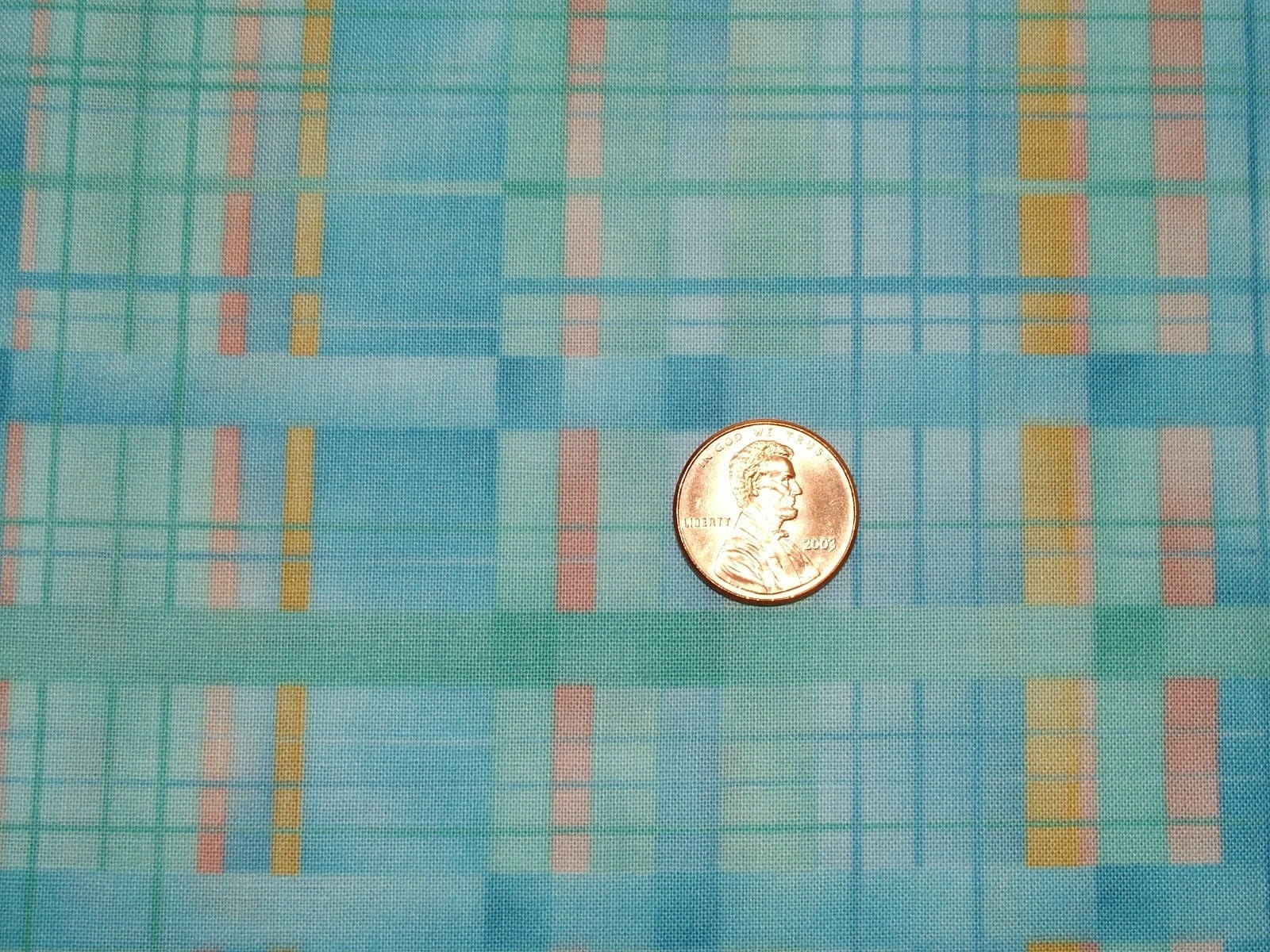 Grandma's House Collection in Aqua Plaid by Benartex Fabrics, 1 yard