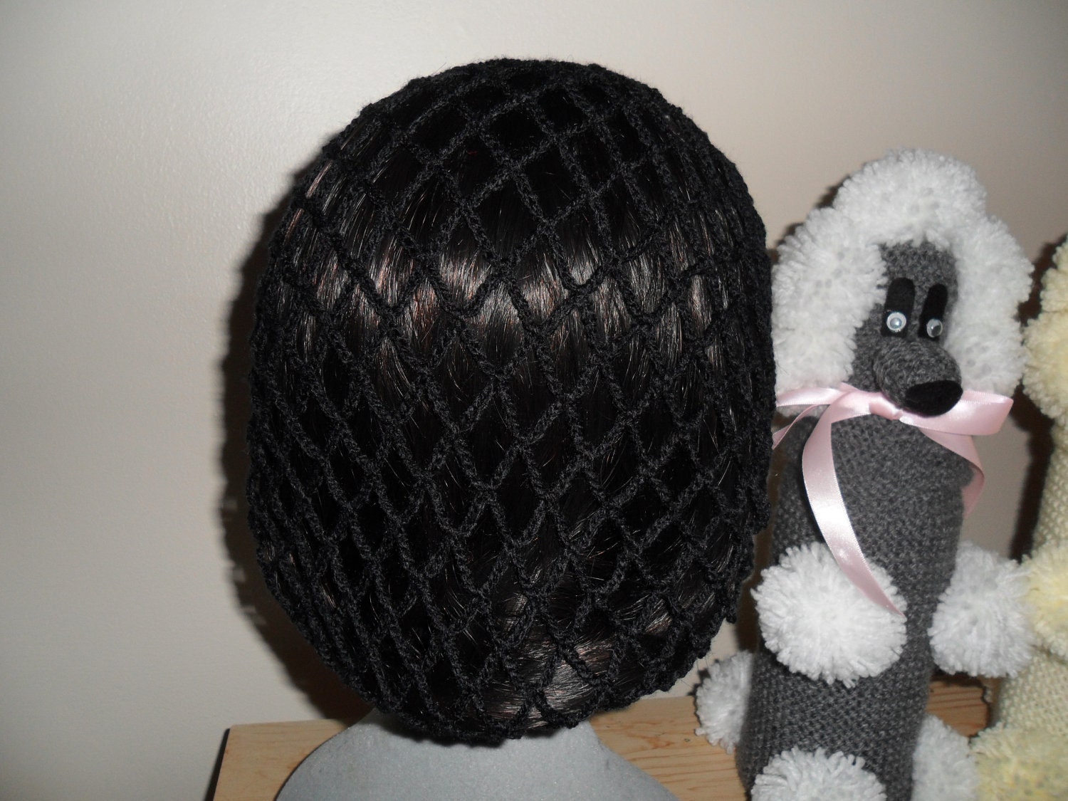 1940s retro snood hairnet in classic black - Audrey