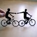 First Anniversary Cut Paper - Gay Men Couple on Bikes- 8x10