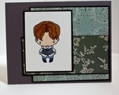 Prince charming blank handmade greeting card