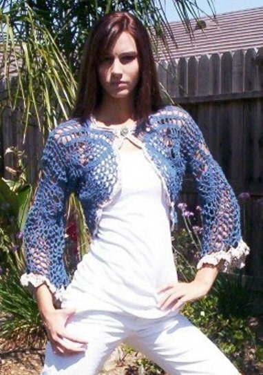 Topsy Turvy Pineapple SHRUG Crochet Pattern