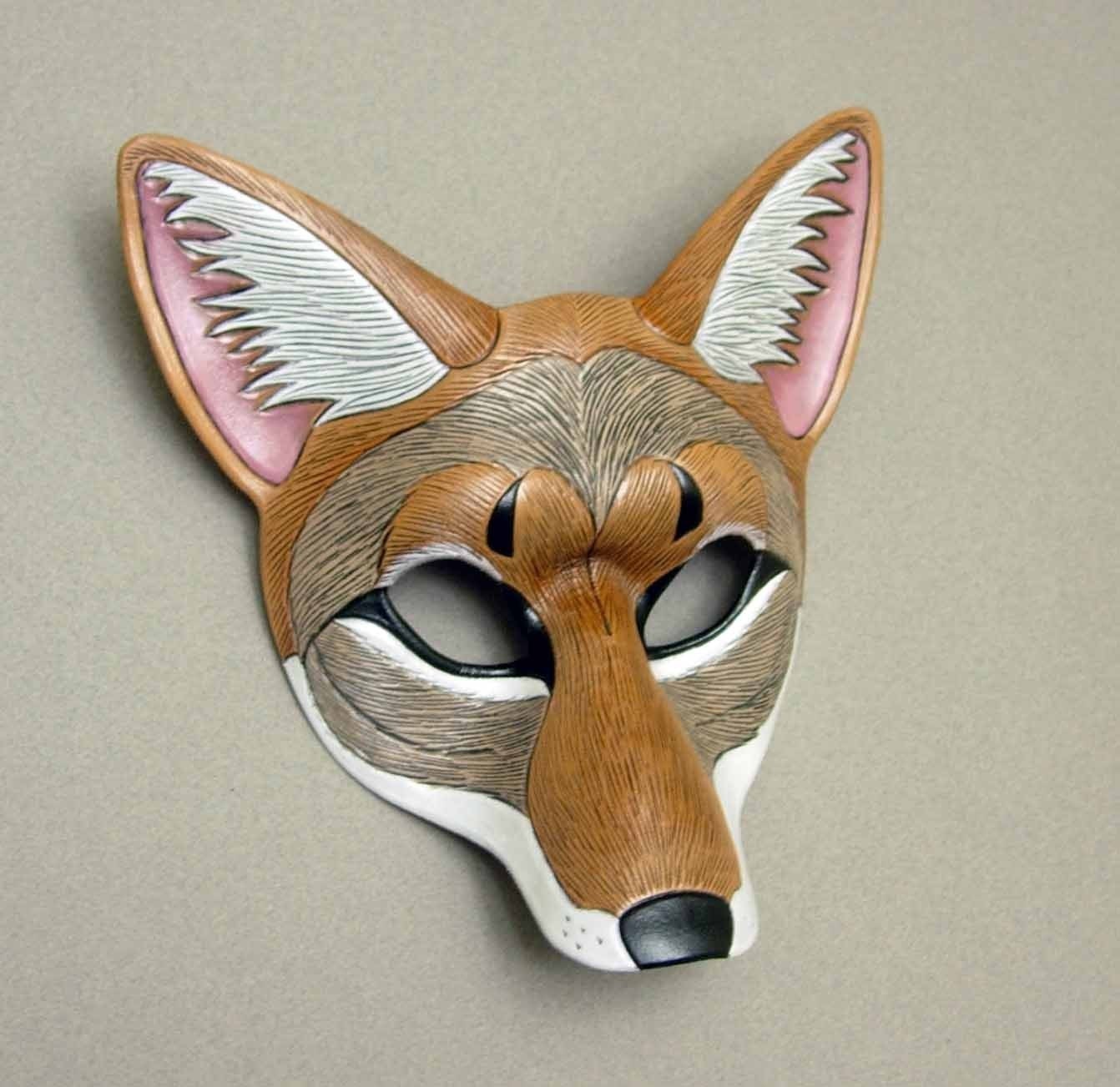 Coyote....handmade original leather mask