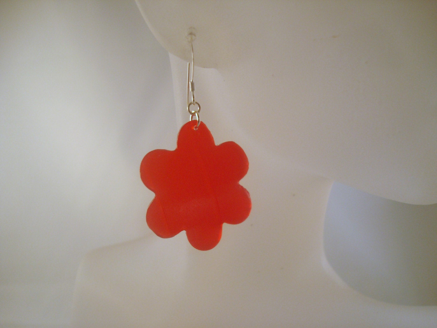 Recycled Vintage Vinyl Flower Earrings