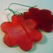 Recycled Vintage Vinyl Flower Earrings