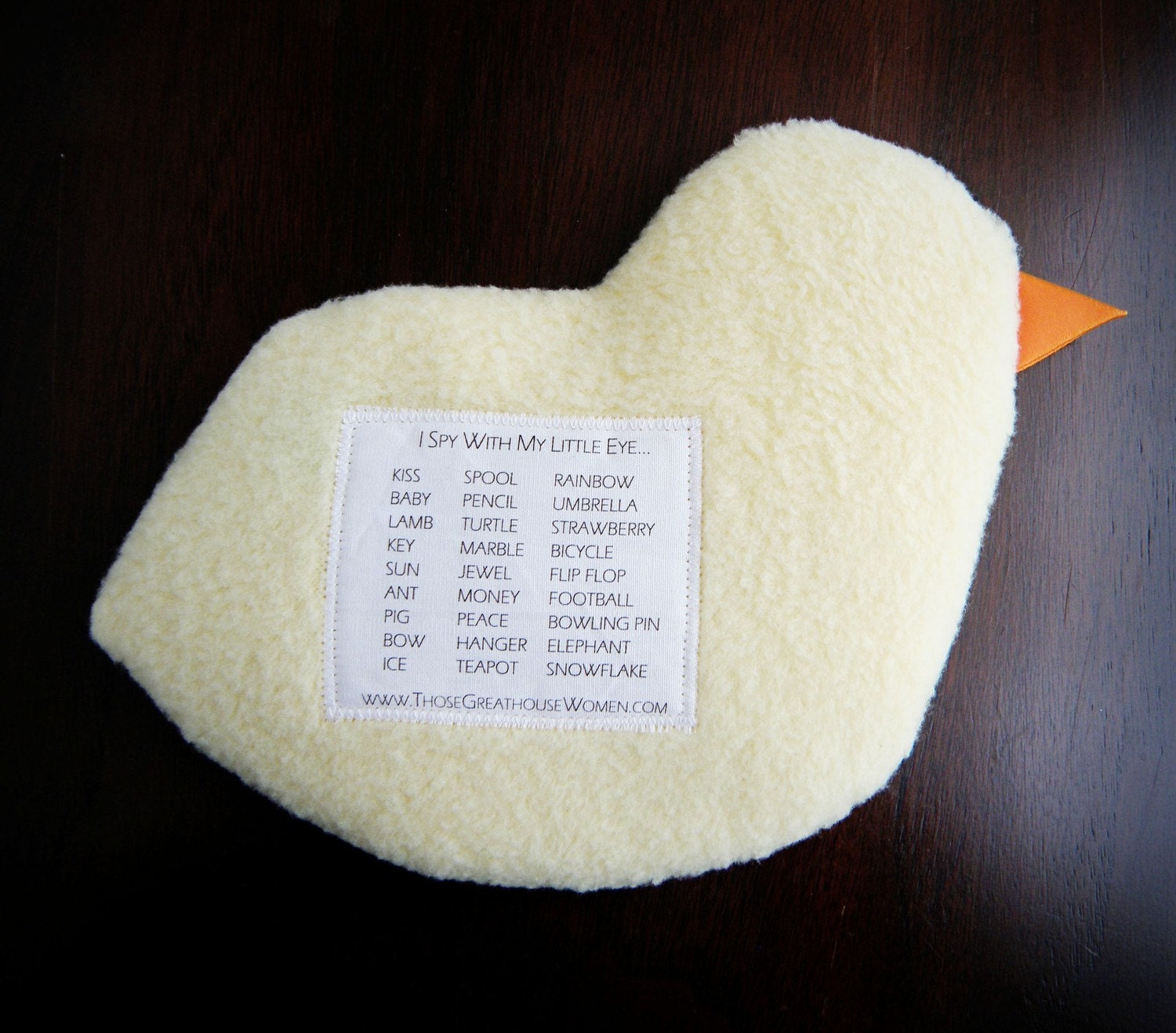 Chick I Spy Bag - adorable little chick ready to peck at your heartstrings