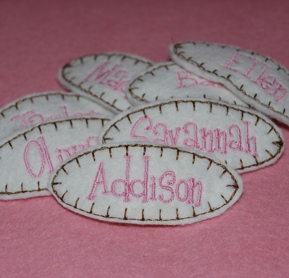 Personalized Wool Felt Name Hair Clip by Chic Baby Rose