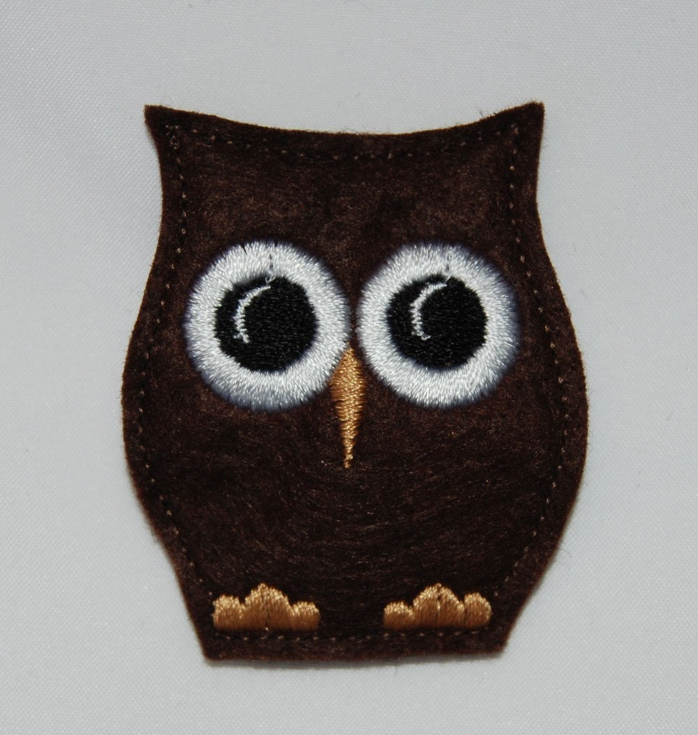 Whooty Who Wool Felt Owl Clip by Chic Baby Rose.