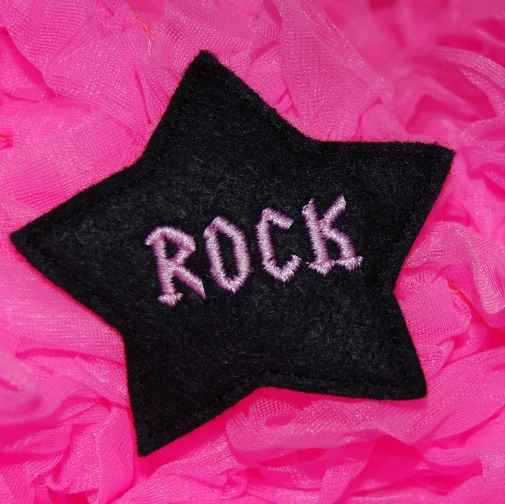 Rock Star Wool Felt Clip by Chic Baby Rose