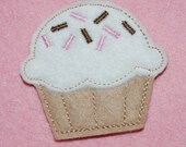 Wool Felt Sprinkle Cupcake Hair Clip by Chic Baby Rose