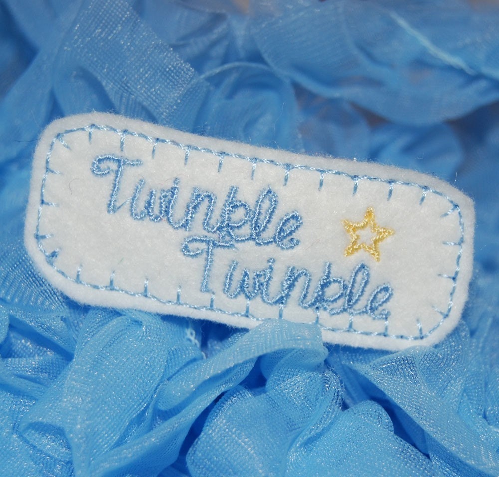 Twinkle Twinkle Nursery Rhyme Wool Felt Hair Clip by Chic Baby Rose
