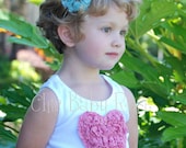 Lace Ruffle Heart Tee Tank or Long Sleeve by Chic Baby Rose