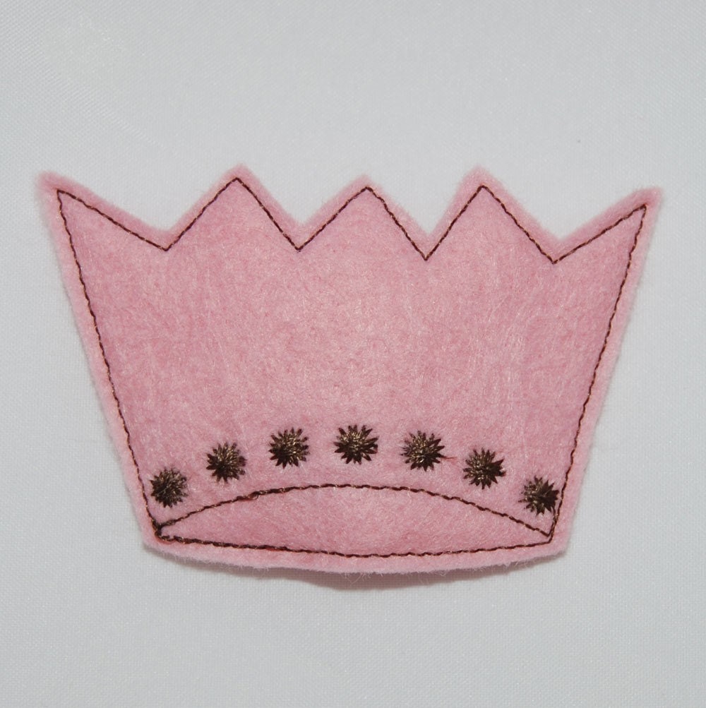 Princess Crown Wool Felt Hair Clip by Chic Baby Rose