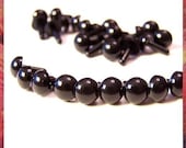 7.5 mm BLACK Stuffed Animal Eyes Safety Eyes Plastic Eyes for Amigurumi - 25 PAIRS (7B25)