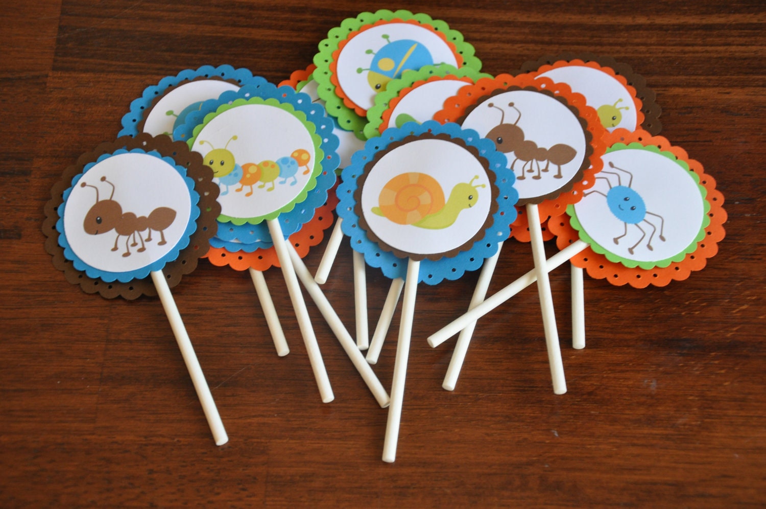 Bug Cupcake Toppers. Insect Cupcake Toppers. Cupcake Picks. Set of 12. Choose boy or girl