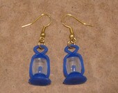 Camp lantern charm earrings - blue