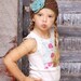 THE BRINLEE Crocheted Beanie Chocolate/Soft Teal  Newborn - Teens Summer Flower Photo Prop Infant Toddler