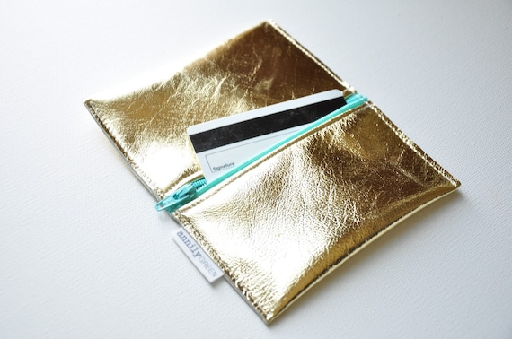 Gold Leather Wallet