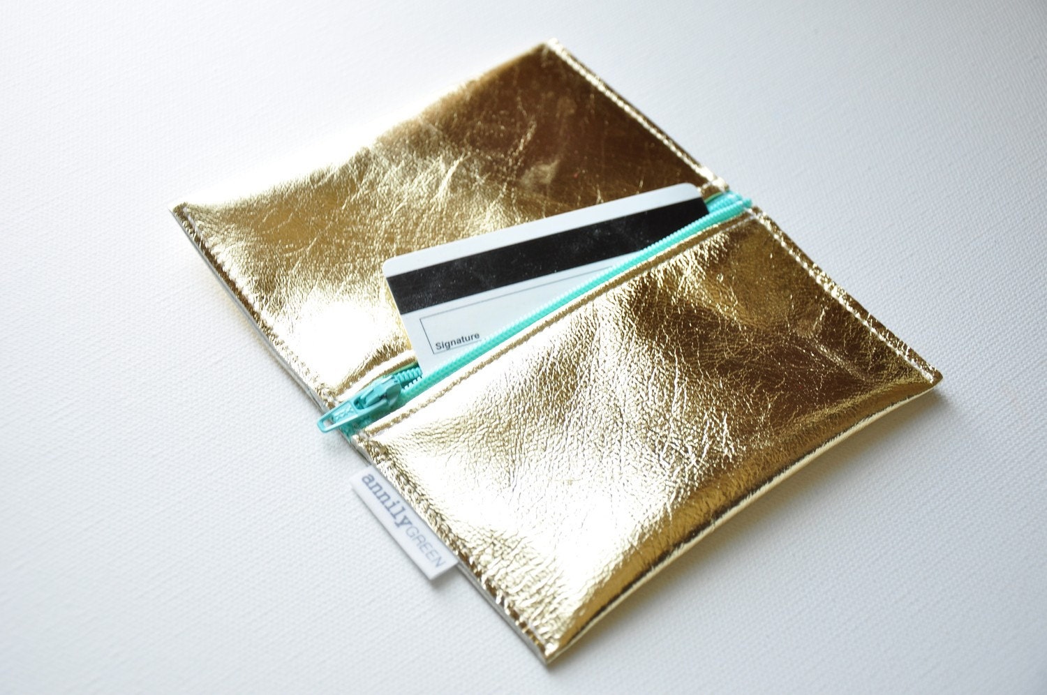 Gold Leather Wallet