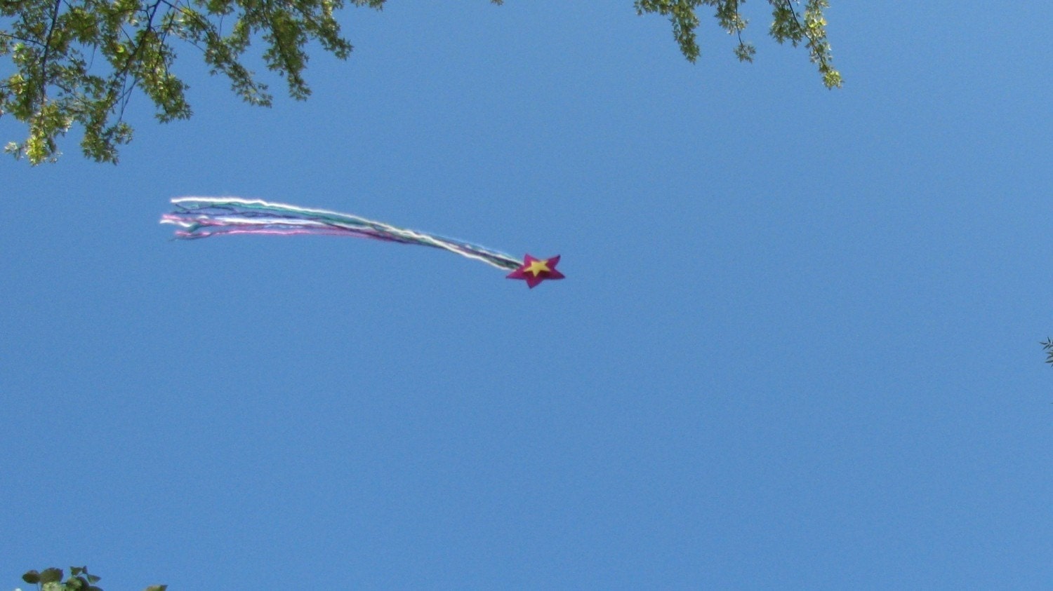 Three Shooting Stars -- Wool and ribbon toys for throwing, chasing and catching