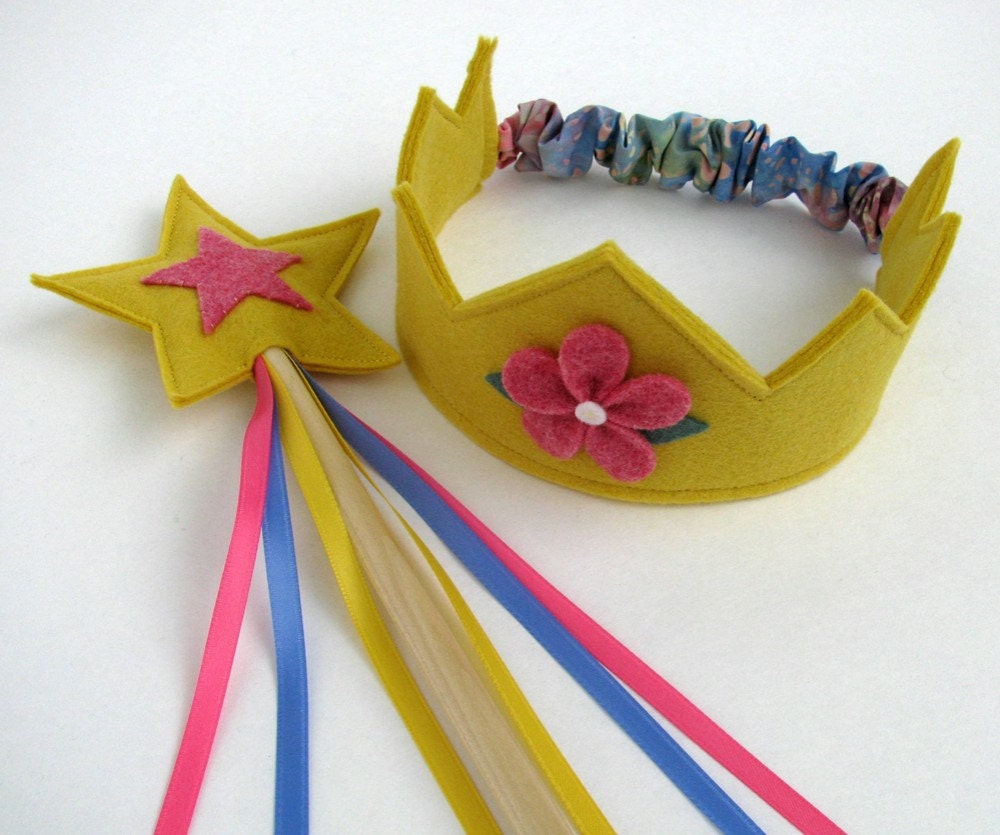 Wool Felt Crown and Wand