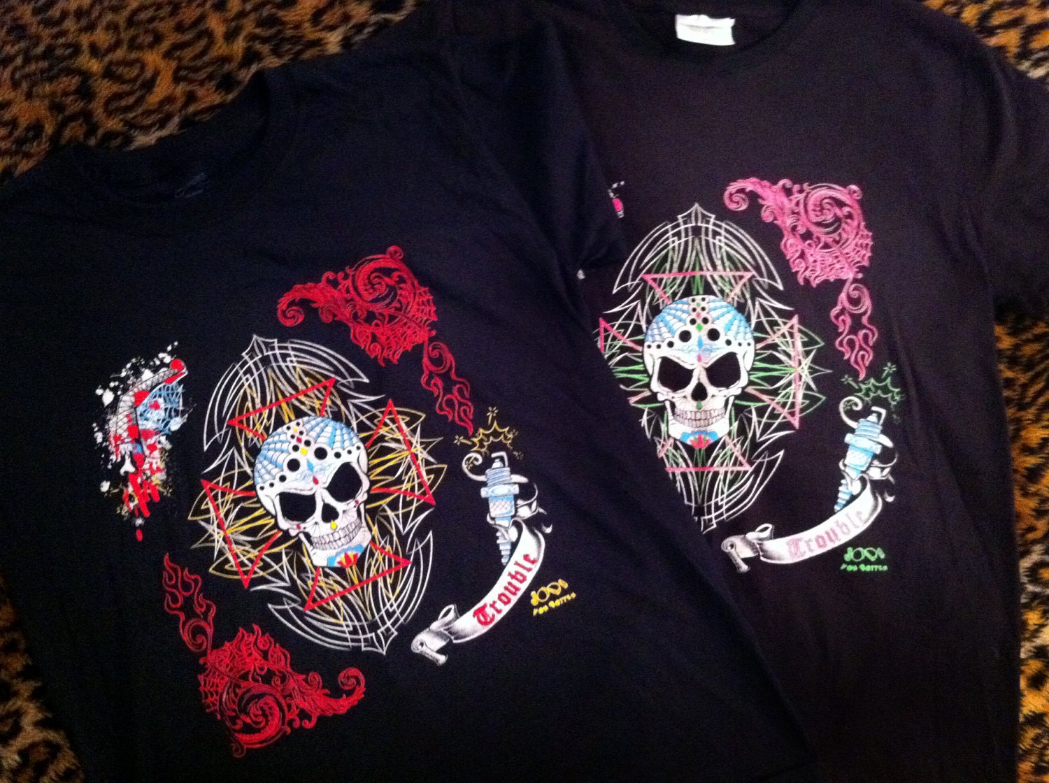 sale LADIES red Day of the Dead Calaveras dia de los muertos pinstripe flame blood web rockabilly kustom car punk tees shirt tshirt S M L XL