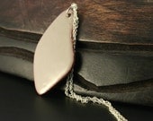 ON SALE - Dove Grey - Handmade Enamel and Sterling Silver Necklace