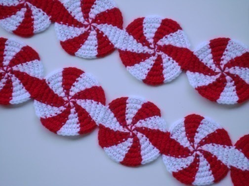 Crochet Pattern for Peppermint Candy Swirl Scarf pdf