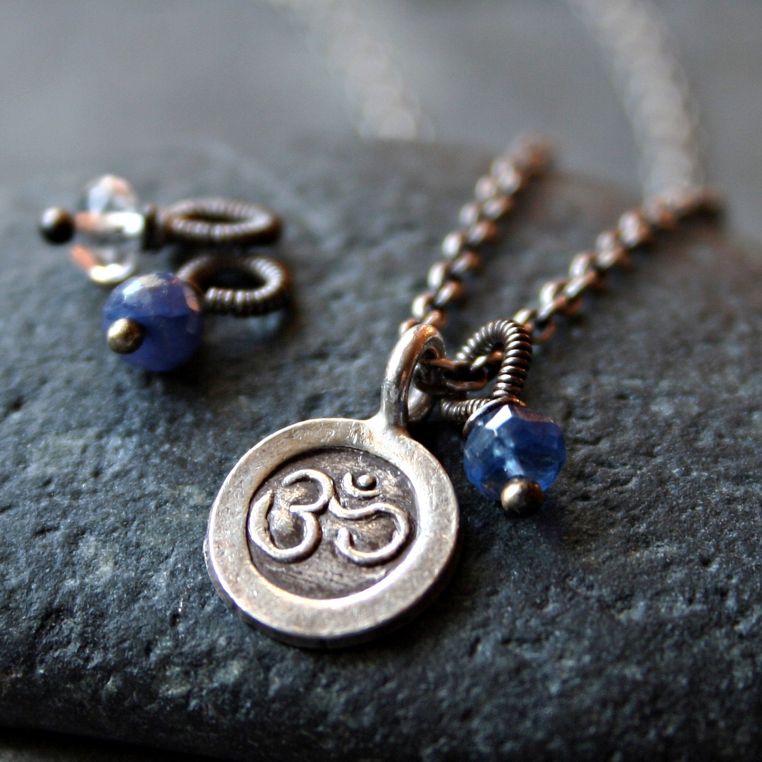 Personalize your own Sterling Silver Om Charm Necklace - TRANQULITY
