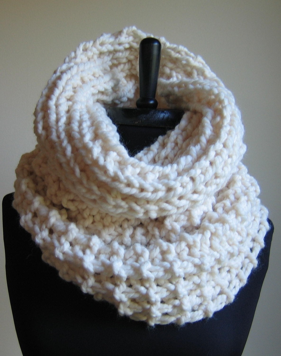 Cream chunky knit cowl- Incognito