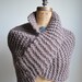 Super Snuggly Chunky knit cowl taupe brown mocha Infinity scarf.