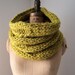 Oversized Cable knit cowl mustard yellow Infinity scarf