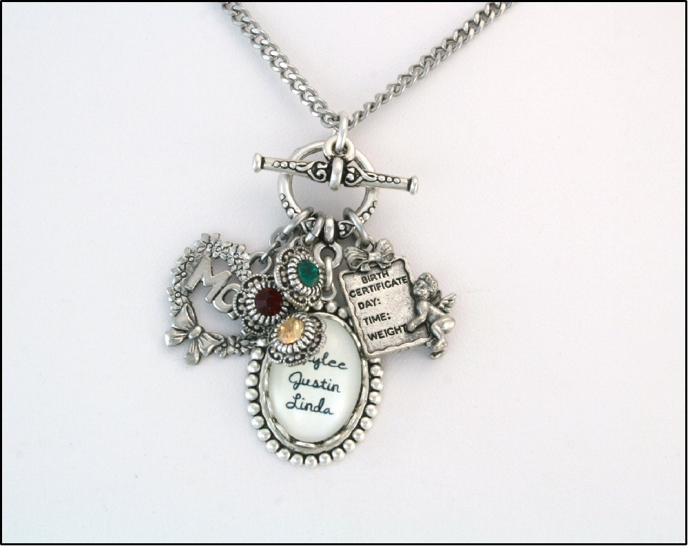  Necklaces on Mom S Necklace  Mom S Birthstone Jewelry  Grandma Birthstone Necklace