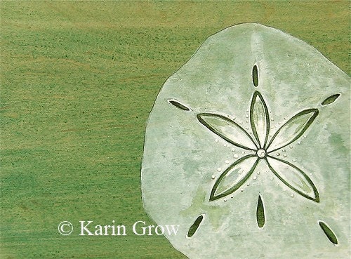 Green Sand Dollar--8x10