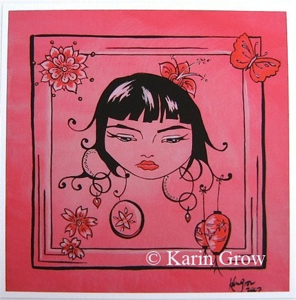 Pink China Doll 8x8 Print