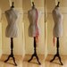Striped Ticking Corset & Laced Mannequin Dress Bust Form - Betty