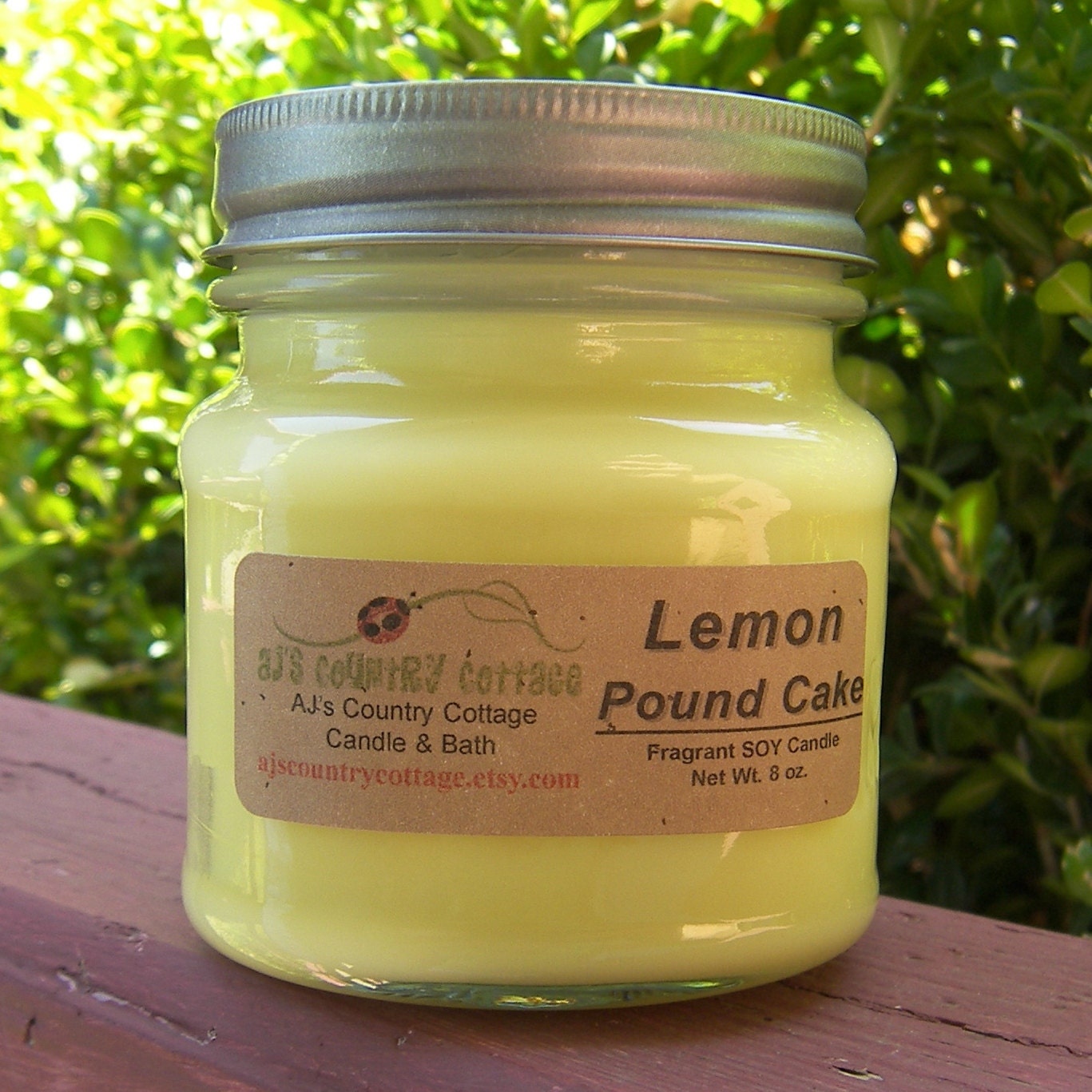 LEMON POUND CAKE Soy Candle - Highly Scented - Lemon Vanilla