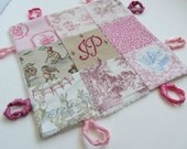 Custom Baby Girl Hand Embroidered  Lovey  by Dolce Dreams