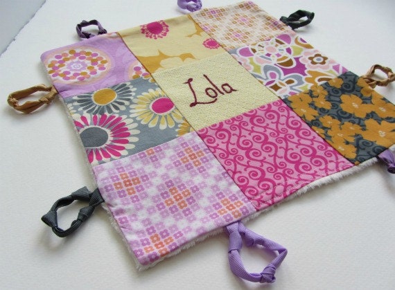 Baby Lovey with Personalized Hand Embroidery by Dolce Dreams