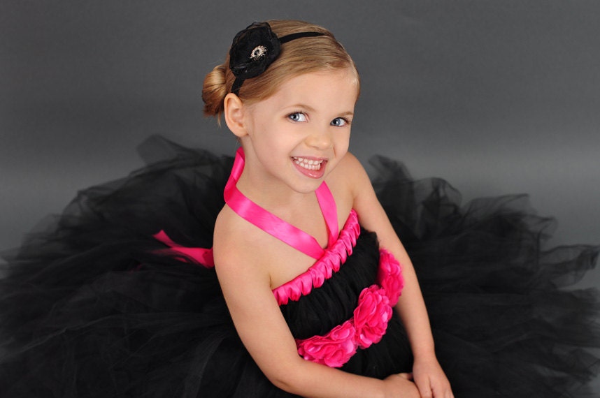 Tutu dress with matching flower sash YOU pick the COLOR/COLORS