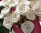 Ceramic Hand made Roses on stem price is for one