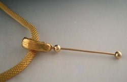 EZ Bead Changer with Mesh Necklace, Gold Plated