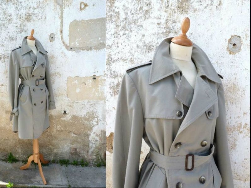 1970 trench coat beige classical size M/L