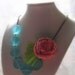 Shabby Rose Necklace In Resplendent Orange No. 1