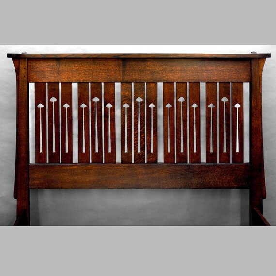 Mackintosh Design, Arts and Crafts,QUEEN BED, Quartersawn Oak,