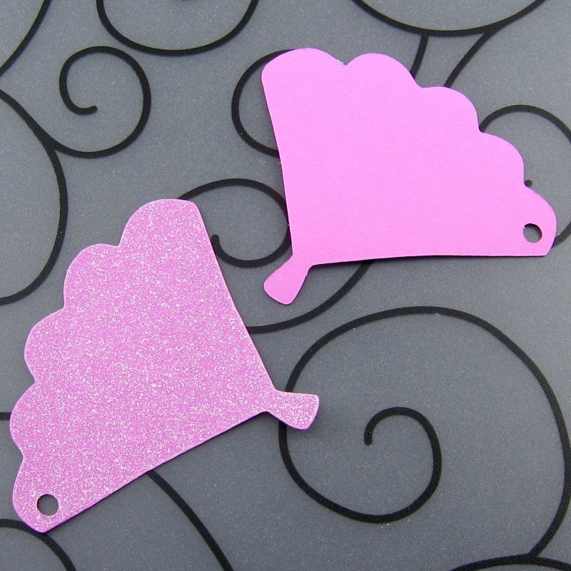 Fan Wedding Favor Tags - Set of 20 - Choice of Color