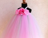 Pink Green Tutu Dress for Girls, Babies, Toddlers - Minty - Custom Sewn Tutu Dress for Flower Girls, Easter, Birthdays, Spring Photo Props