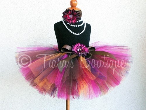 Thanksgiving Tutu - Autumn Enchantment - Handmade Custom Sewn Tutu - up to 8'' long - sizes newborn up to 5T - Fall Tutu