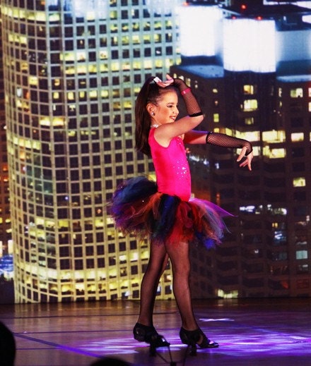 Custom Tutu Skirt for Girls - Black & Rainbow Tutu - City Lights - Sewn 11" Pixie Tutu - girls sizes 9 to 12 - Birthday Tutu - Dance Tutu