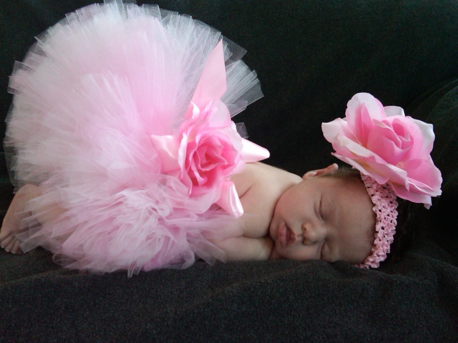 Pink Tutu - Baby Tutu - Pink Baby Tutu - Custom Sewn 6'' Infant Toddler Tutu and Headband Set - Lovey Dovey - newborn to 24 months
