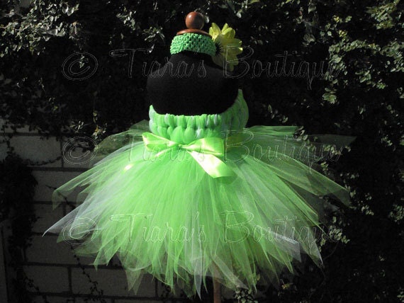 Custom Sewn Tutu Tinker Fairy Dress - Inspired by Tinkerbell - up to 24 months & 20" long - Dress Only - Girls Birthday Tutu, Halloween Tutu